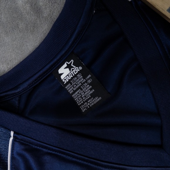 Vintage Starter Dazzle Jersey S 34-36 Blue NWT Deadstock Y2K Basketball Tank - Picture 9 of 10